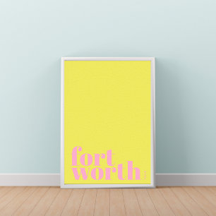 Fort Worth Texas moderne Stadt Poster