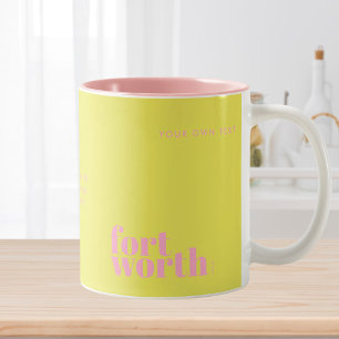 Fort Worth Texas modernes Andenken Zweifarbige Tasse