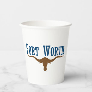 Fort Worth (Texas) - Papiertücher für die Stadtfla Pappbecher