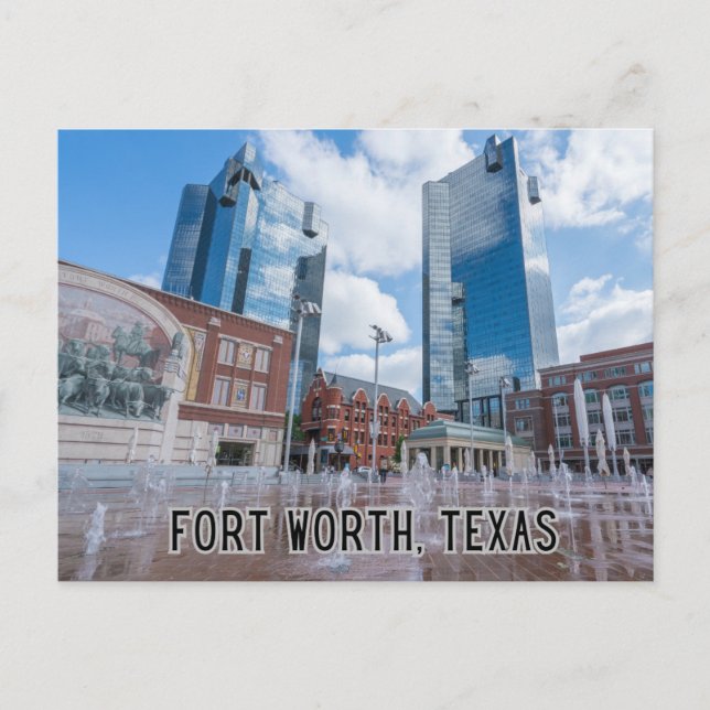 Fort Worth, Texas Postkarte (Vorderseite)