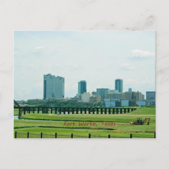 Fort Worth Texas Postkarte (Vorderseite)