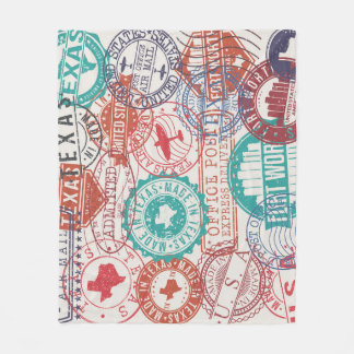 Fort Worth Texas: Reise Briefmarke. Fleecedecke