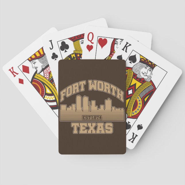 Fort Worth, Texas Spielkarten (Rückseite)