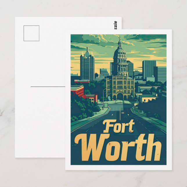 Fort Worth Texas USA Famous Travel Place Postkarte (Vorne/Hinten)