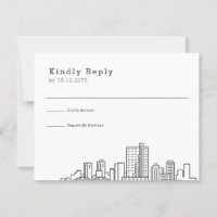 Fort Worth, Texas Wedding | Stilisierte Skyline-UA