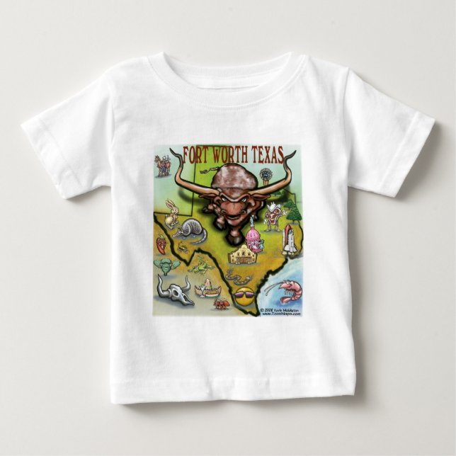 Fort Worth TX Baby T-shirt (Vorderseite)