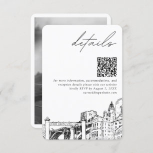 Fort Worth Wedding Details QR Code Small Begleitkarte