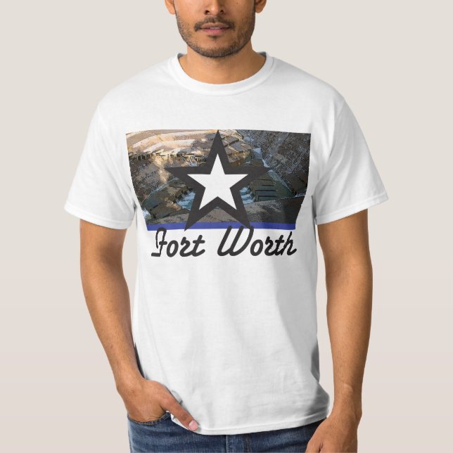 Fort- Worthwasser-Garten-Stern-T-Shirt T-Shirt (Vorderseite)