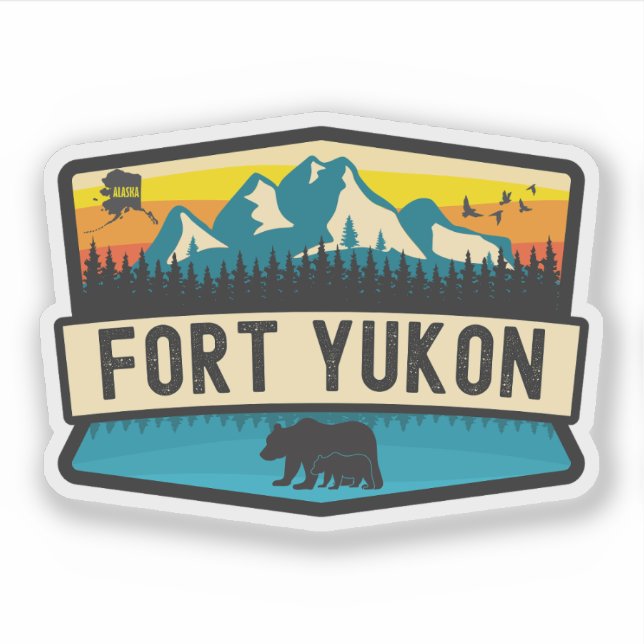 Fort Yukon, Alaska Aufkleber (Vorderseite)