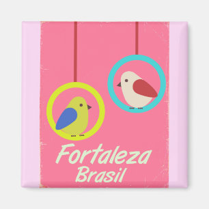 Fortaleza Brasilien Vintage Reiseplakat Magnet