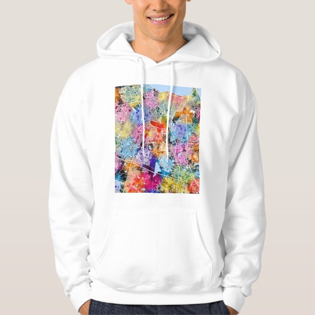 Fortaleza Brazil City Map Hoodie (Vorderseite)