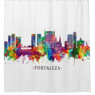 Fortaleza Brazil Skyline Duschvorhang