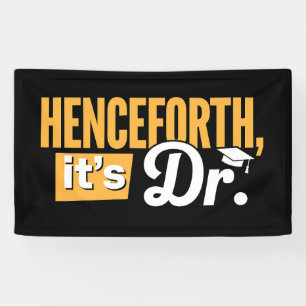 Fortan ist es Dr. PhD-Absolvent Promotionsgrad Banner