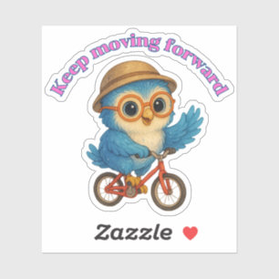 Fortbewegen behalten - Niedliche Owl Motivation St Aufkleber