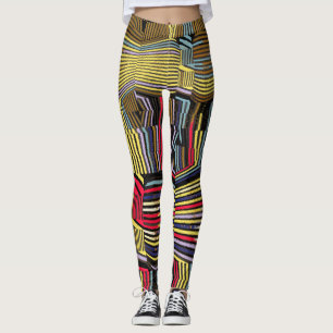 Fortbewegliche und abgenutzte Neon Graffiti-Linien Leggings