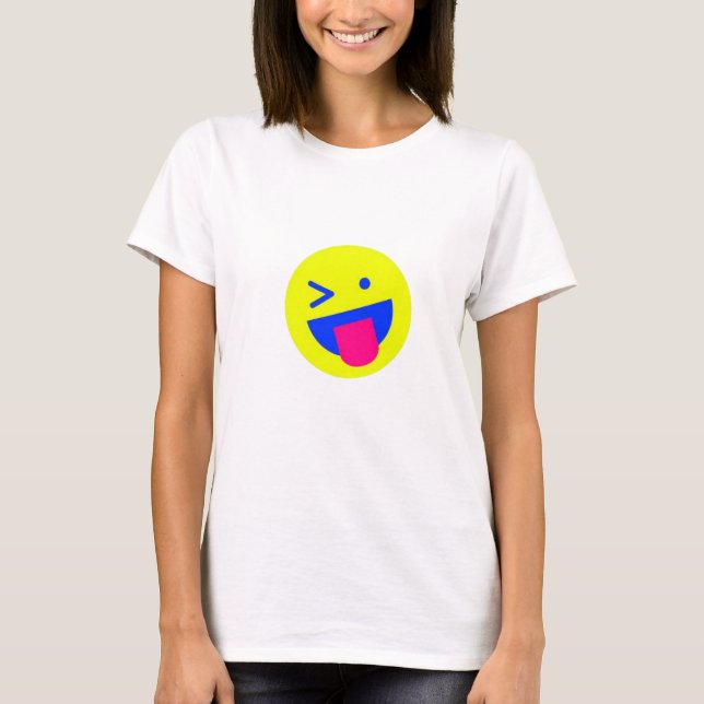 Forte et fière : Chemise T-shirt rose, jaune et bl (Devant)