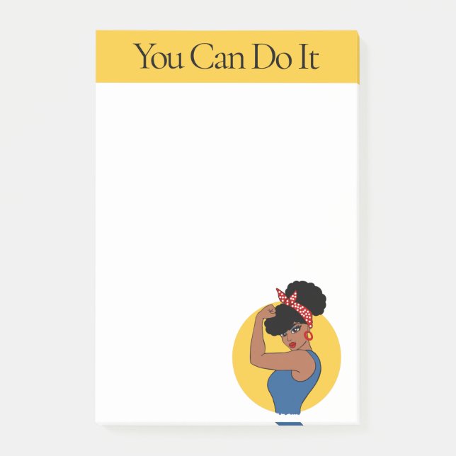 Forte femme noire Post-it Notes (Devant)