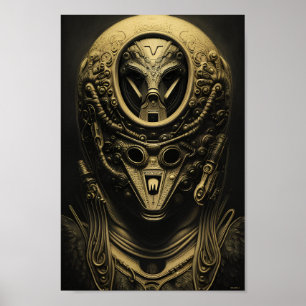 Fortgeschrittene Alien Helmet Poster