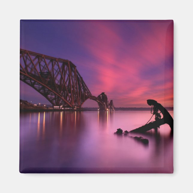 Forth Rail Bridge bei Sunset | Schottland Magnet (Vorne)