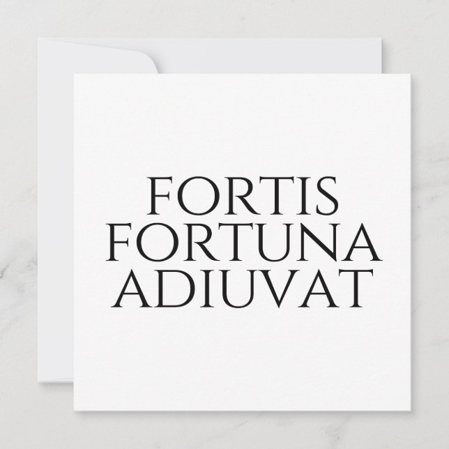 Fortis Fortuna Adiuvat Einladung (Vorderseite)