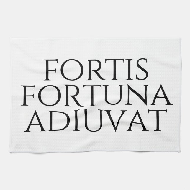Fortis Fortuna Adiuvat Geschirrtuch (Horizontal)