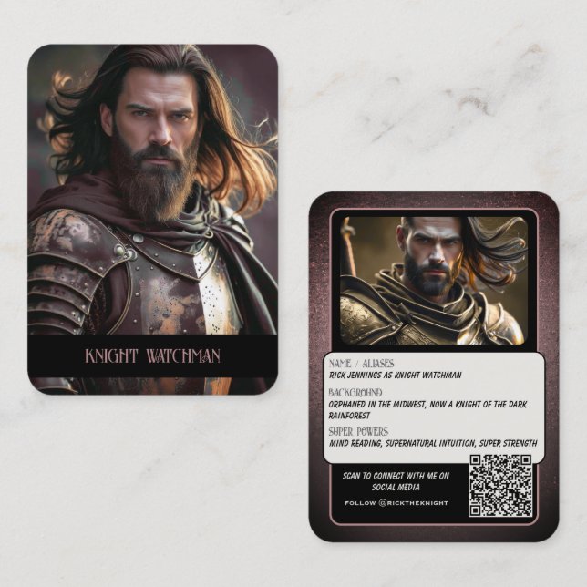 Fortitude Cosplay Charakter Tausch Karten QR Code (Vorne/Hinten)