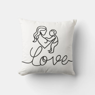 fortlaufender zeichn von Text "Liebe" Kissen