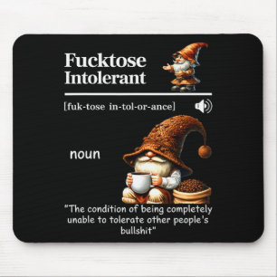 Fortose-Intoleranz-Definition Lustiger Gnom Kaffee Mousepad