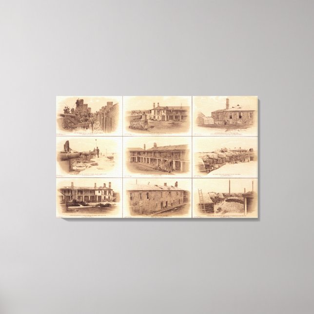 Forts Sumter & Moultrie Leinwanddruck (Vorderseite)