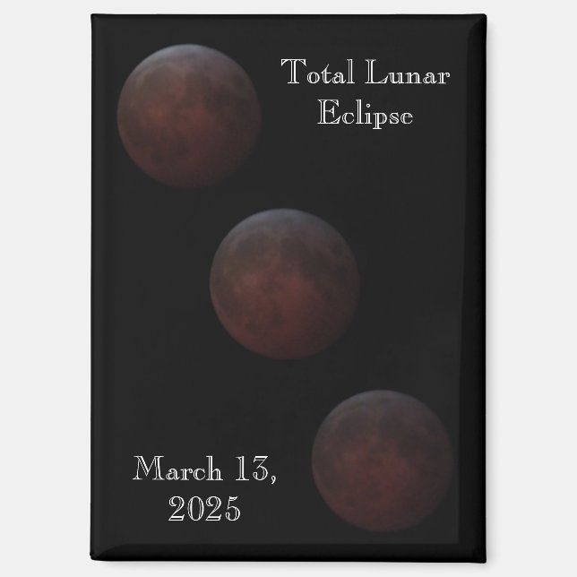 Fortschreiten des Lunar-Eclipses insgesamt Magnet (Vorderseite)