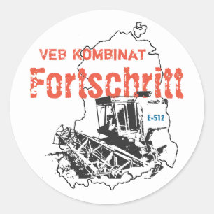 Fortschritt DDR Runder Aufkleber