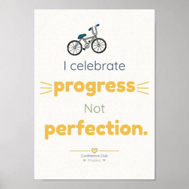 Fortschritt | Kinder-Affirmationsposter Poster (Vorne)