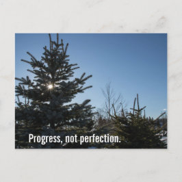 Fortschritt, nicht Perfektion - Erholung-Slogan Postkarte