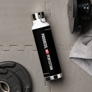 Fortschritt Nicht Perfektion Motivation Fitnessstu Trinkflasche