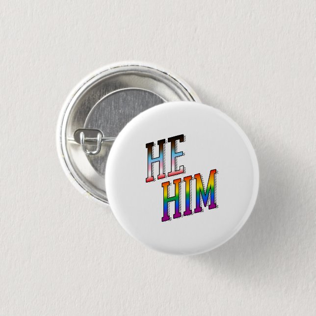 Fortschritt Pronomen Er Ihm Button (Vorne & Hinten)