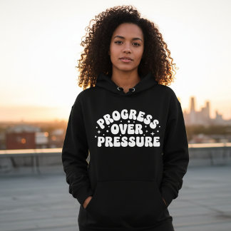 Fortschritt statt Druck - Fette Typografie-Design Hoodie