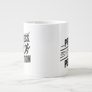 Fortschritt statt Perfektion (Motivationszitat-Ges Jumbo-Tasse