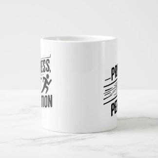 Fortschritt statt Perfektion (Motivationszitat-Ges Jumbo-Tasse