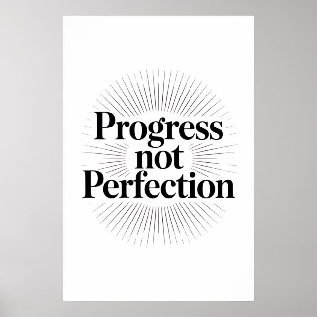 Fortschritt statt Perfektion Poster (Vorne)