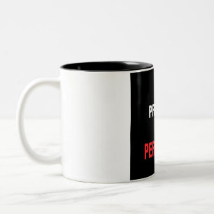 Fortschritt Über Perfektion Kraftdreikampf-Trainin Zweifarbige Tasse