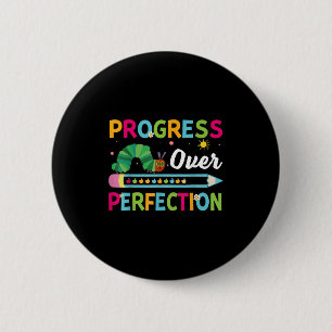 Fortschritt vor Perfektion Motivationszitat Studen Button