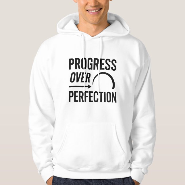Fortschritte bei der Perfektion - Motivierend Sonn Hoodie (Vorderseite)