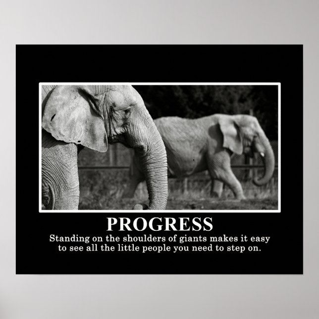 Fortschritte Stehend auf den Schultern der Gigante Poster (Vorne)