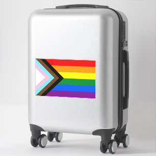 Fortschritts-Stolzflagge LGBTQ+ Aufkleber