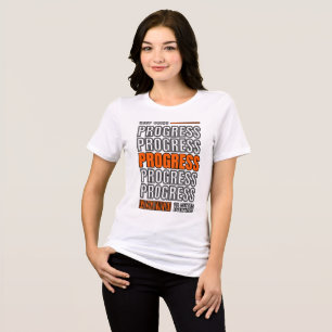 Fortschrittsstapel Neon Weitermachen Tri-Blend Shirt