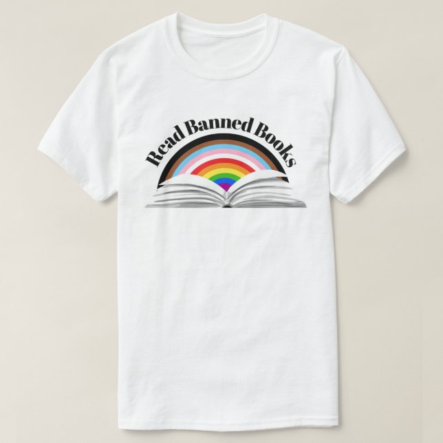 Fortschrittsstolz auf verbotene Bücher lesen T-Shirt (Design vorne)
