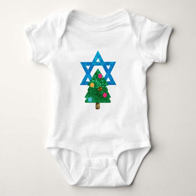 Fortsetzung Christmukah hanukkah Baby Strampler (Vorderseite)