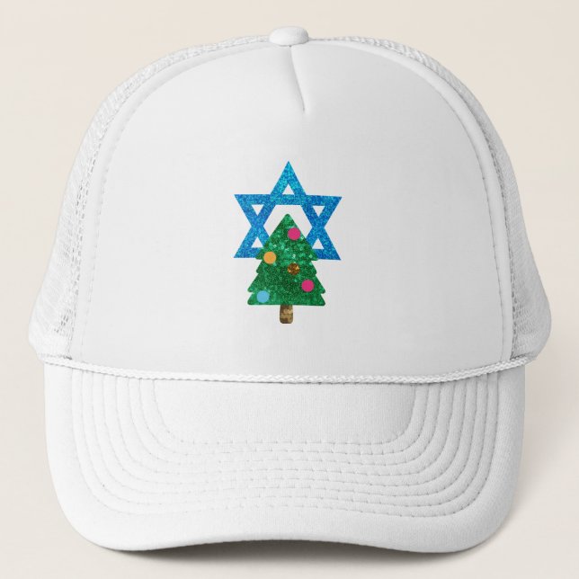 Fortsetzung Christmukah hanukkah Truckerkappe (Vorderseite)