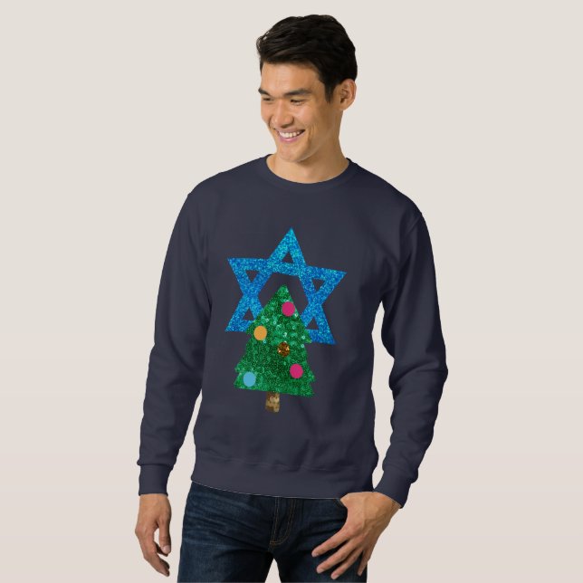 Fortsetzung christmukkah hanukkah mens Sweatshirt (Vorne ganz)