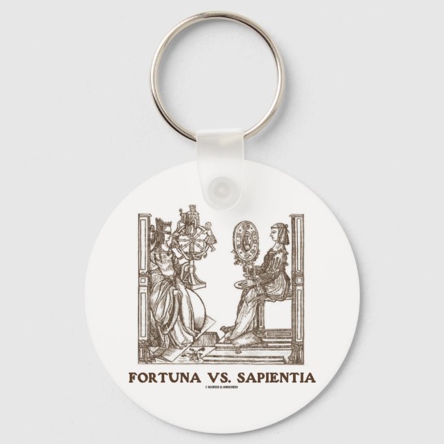 Fortuna vs. Sapientia (Holzgravur aus dem 16. Jahr Schlüsselanhänger (Vorderseite)